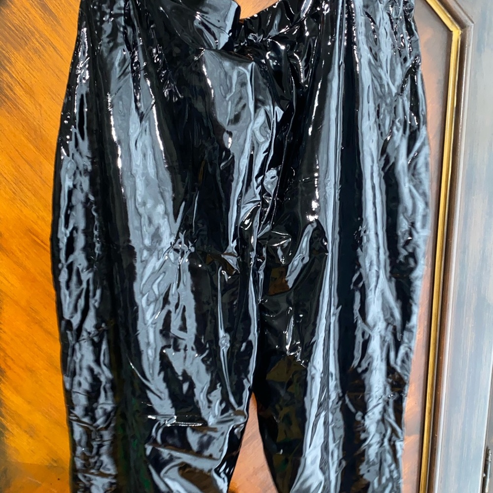 PrettyLittleThing Black latex leggings